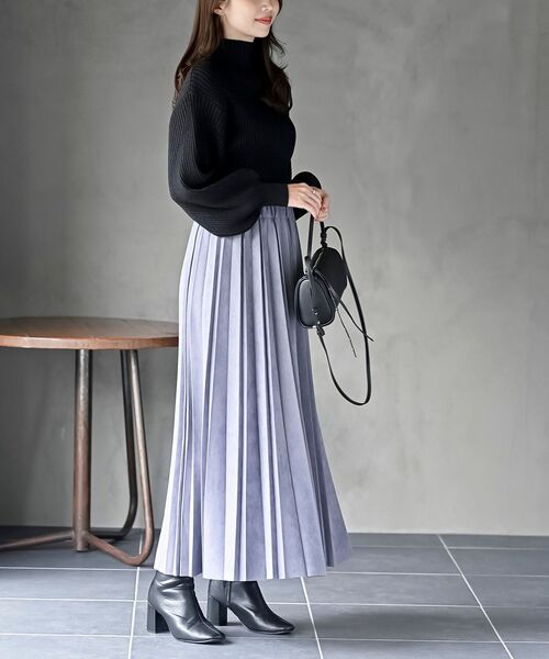 rps(アールピーエス)の「ボリューム袖ボトルネックラメリブニットプルオーバー(ニット/セーター・レディース・チャコールグレー/杢グレー/アイボリー/ブラック・フリー)」の22枚目の写真