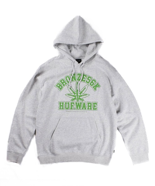 HUF(ハフ)の「【C-HUF】【HUF×BRONZE56K / ハフ×ブロンズ56ケイ】HUF X BRONZE PLANTWARE P/O HOODIE PF00745(パーカー・メンズ・ブラック/アッシュグレー・SMALL/X-LARGE/LARGE/MEDIUM/XX-LARGE)」の2枚目の写真
