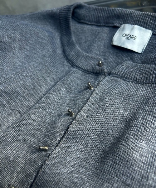 CREARE -LINO-（クレアーレリノ）の「シルバーボタンカーディガン（カーディガン/ボレロ・メンズ・ブラック/グレー・M/L）」の9枚目の写真