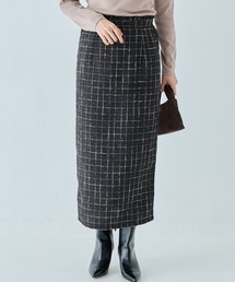 INCEDE | ファンシーツイード チェック柄ペンシルスカート(スカート)