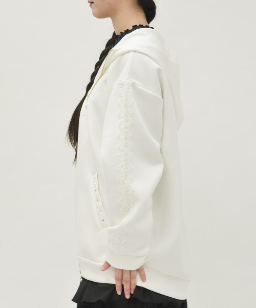 axes femme（アクシーズファム）の「Ｗジップロングパーカー（パーカー・レディース・ブラック/キナリ/モカ・FREE）」の5枚目の写真