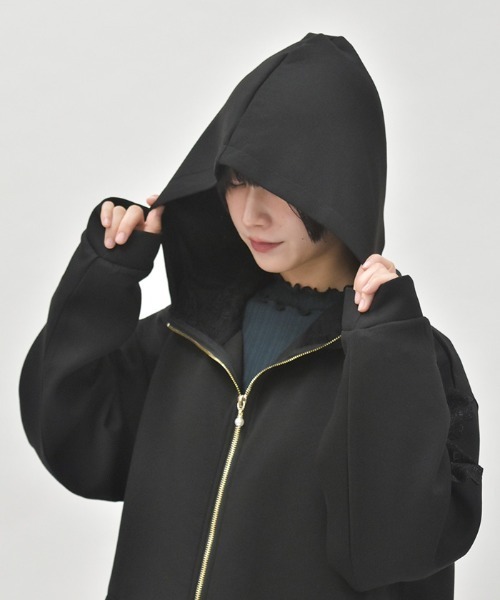 axes femme（アクシーズファム）の「Ｗジップロングパーカー（パーカー・レディース・ブラック/キナリ/モカ・FREE）」の10枚目の写真