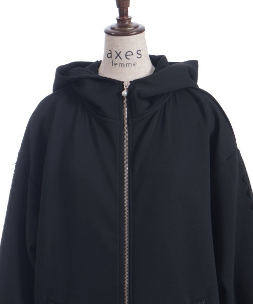axes femme（アクシーズファム）の「Ｗジップロングパーカー（パーカー・レディース・ブラック/キナリ/モカ・FREE）」の14枚目の写真