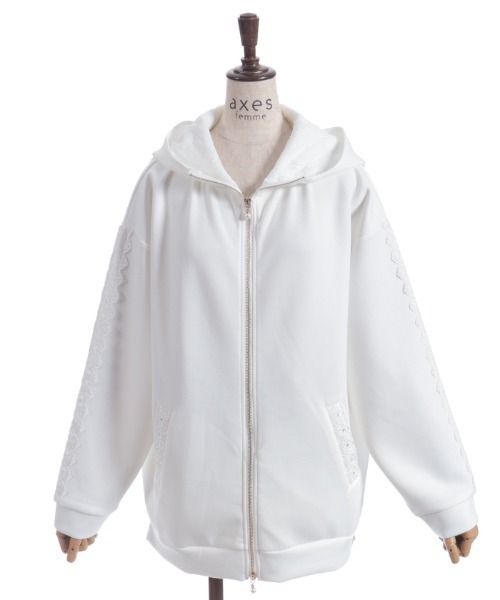 axes femme（アクシーズファム）の「Ｗジップロングパーカー（パーカー・レディース・ブラック/キナリ/モカ・FREE）」の18枚目の写真