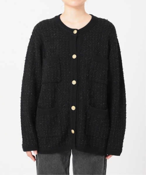 JOURNAL STANDARD relume(ジャーナルスタンダード レリューム)の「《WEB限定追加》TWEEDYニットジャケット(カーディガン/ボレロ・レディース・ブラック・FREE)」の14枚目の写真