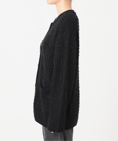 JOURNAL STANDARD relume(ジャーナルスタンダード レリューム)の「《WEB限定追加》TWEEDYニットジャケット(カーディガン/ボレロ・レディース・ブラック・FREE)」の15枚目の写真