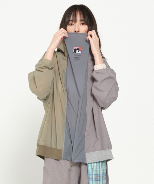 STOF(ストフ)の「MELTING COLOR 3WAY HOODIE JACKET(ブルゾン・メンズ・ブラック/グレー・S/M)」の5枚目の写真