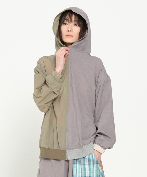 STOF(ストフ)の「MELTING COLOR 3WAY HOODIE JACKET(ブルゾン・メンズ・ブラック/グレー・S/M)」の7枚目の写真