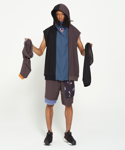 STOF(ストフ)の「MELTING COLOR 3WAY HOODIE JACKET(ブルゾン・メンズ・ブラック/グレー・S/M)」の11枚目の写真