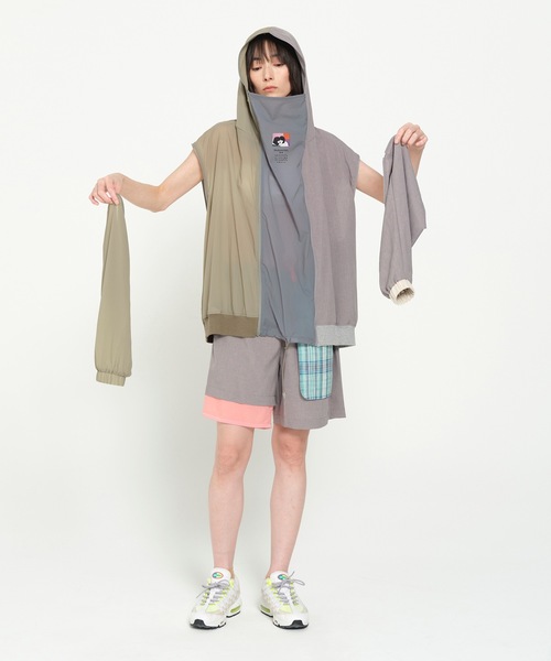 STOF(ストフ)の「MELTING COLOR 3WAY HOODIE JACKET(ブルゾン・メンズ・ブラック/グレー・S/M)」の16枚目の写真