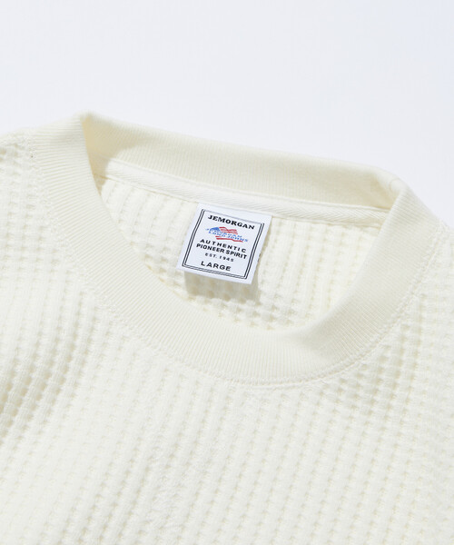 FREAK'S STORE(フリークスストア)の「限定展開 JEMORGAN LONG JOHNS/ジェーイーモーガン ロングジョンズ ビックワッフル クルーネック サーマル(Tシャツ/カットソー・メンズ・ブラック/チャコールグレー/ホワイト・X-LARGE/LARGE/SMALL/MEDIUM)」の21枚目の写真