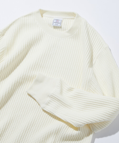 FREAK'S STORE(フリークスストア)の「限定展開 JEMORGAN LONG JOHNS/ジェーイーモーガン ロングジョンズ ビックワッフル クルーネック サーマル(Tシャツ/カットソー・メンズ・ブラック/チャコールグレー/ホワイト・X-LARGE/LARGE/SMALL/MEDIUM)」の18枚目の写真