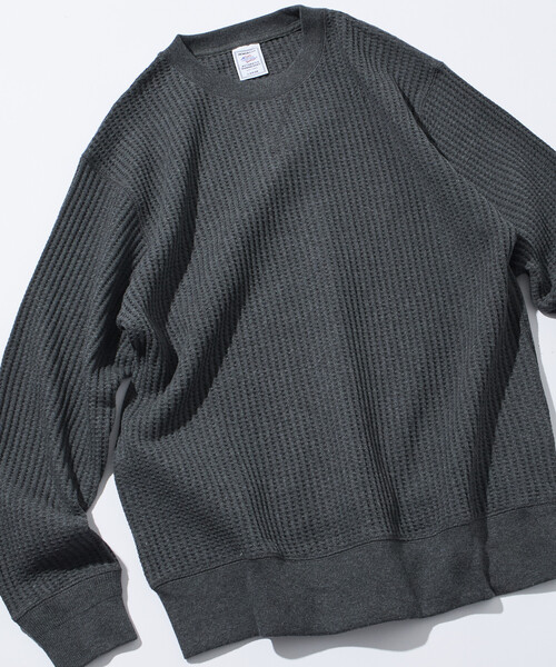 FREAK'S STORE(フリークスストア)の「限定展開 JEMORGAN LONG JOHNS/ジェーイーモーガン ロングジョンズ ビックワッフル クルーネック サーマル(Tシャツ/カットソー・メンズ・ブラック/チャコールグレー/ホワイト・X-LARGE/LARGE/SMALL/MEDIUM)」の14枚目の写真