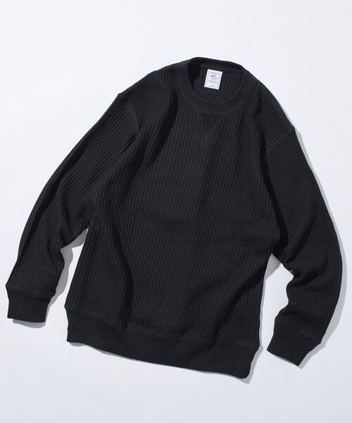 FREAK'S STORE(フリークスストア)の「限定展開 JEMORGAN LONG JOHNS/ジェーイーモーガン ロングジョンズ ビックワッフル クルーネック サーマル(Tシャツ/カットソー・メンズ・ブラック/チャコールグレー/ホワイト・X-LARGE/LARGE/SMALL/MEDIUM)」の12枚目の写真