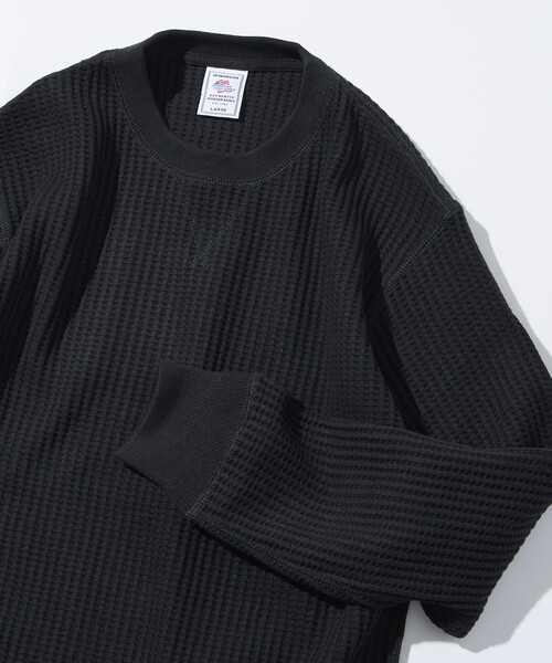 FREAK'S STORE(フリークスストア)の「限定展開 JEMORGAN LONG JOHNS/ジェーイーモーガン ロングジョンズ ビックワッフル クルーネック サーマル(Tシャツ/カットソー・メンズ・ブラック/チャコールグレー/ホワイト・X-LARGE/LARGE/SMALL/MEDIUM)」の10枚目の写真