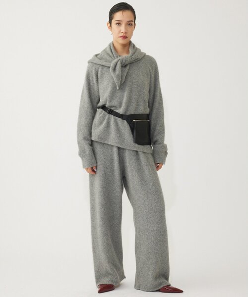 THE PAUSE（ザ ポーズ）の「【THE PAUSE】ファーニットスカーフSET プルオーバー（ニット/セーター・レディース・グレー/ライトベージュ・FREE）」の7枚目の写真