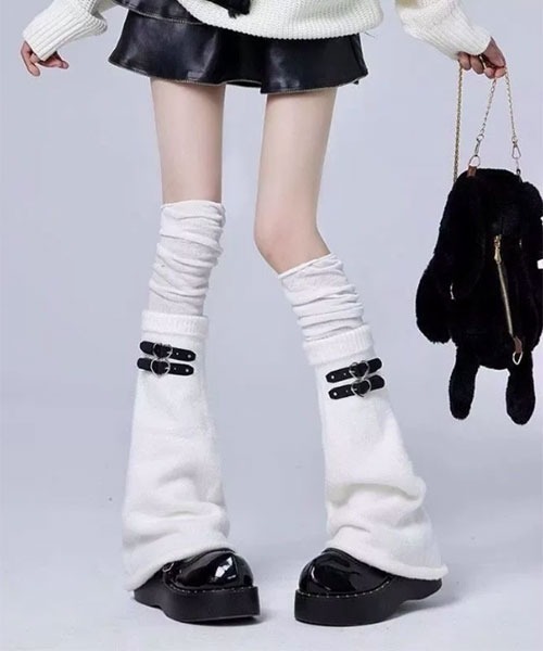 セール】【urge select】Y2K ベルトバックルデザイン レッグカバー