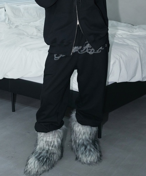 A'GEM/9 × .kom 『NIIER NOR/ニアノア』 BA-CROSS EYELET SWEATPANTS