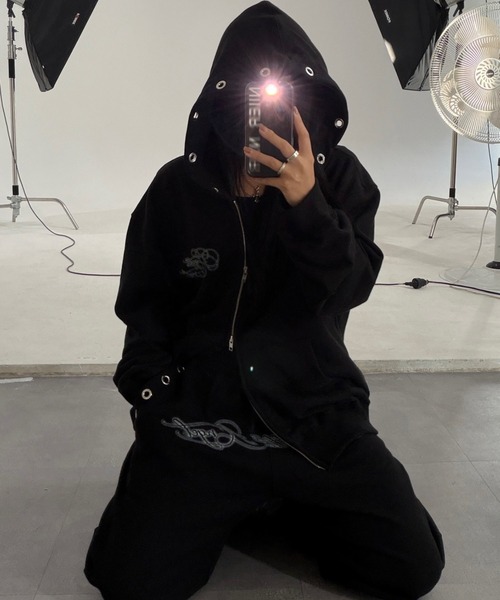 A'GEM/9 × .kom 『NIIER NOR/ニアノア』 BA-CROSS EYELET SWEATPANTS