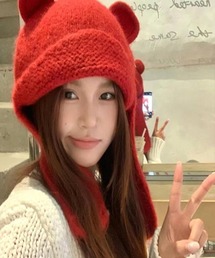 Ritzy（リッツィー）の「6色展開　リブフードマフラー（ニットキャップ/ビーニー）」