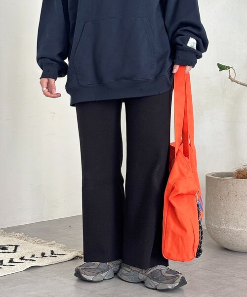 CPCM(シーピーシーエム)の「【マイナス3キロ見え!】リブニットイージーパンツ(その他パンツ・レディース・ブラウン/レッド/ブラック/アイボリー・MEDIUM/SMALL)」の8枚目の写真