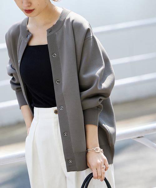 WEB限定追加2》ウォッシャブルバナナスリーブカーディガン