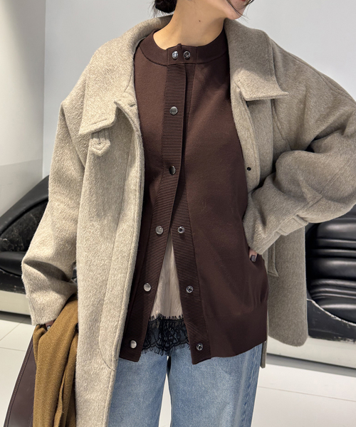 WEB限定追加2》ウォッシャブルバナナスリーブカーディガン