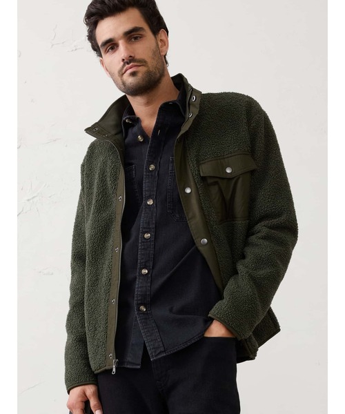 BANANA REPUBLIC バルスターブルゾン シェルパ裏地 L CHA BANANA REPUBLIC バルスターブルゾン シェルパ裏地 L CHA BANANA