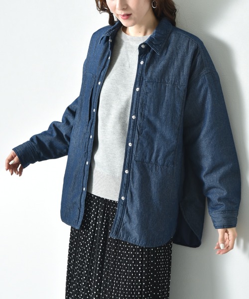 中綿デニムシャツジャケット