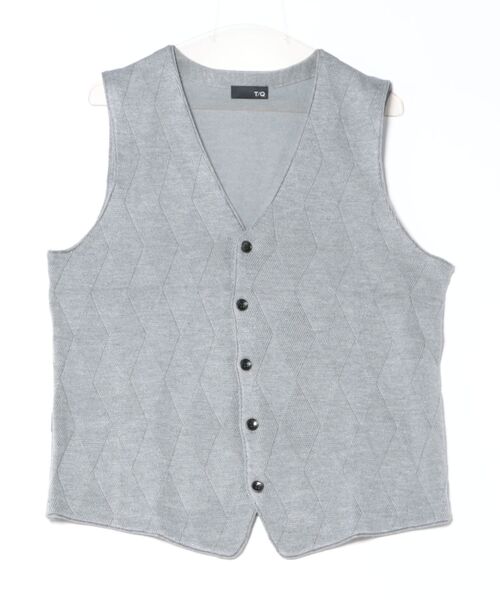 TAKA-Q（タカキュー）の「【ウォッシャブル ウール混】タカキュー ダイヤ柄 前開きベスト（ベスト・メンズ・ブラック/グレー系その他2・MEDIUM/X-LARGE/LARGE）」の13枚目の写真