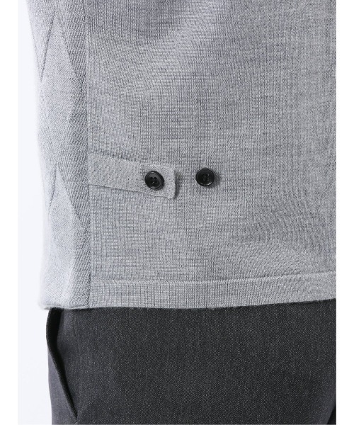 TAKA-Q（タカキュー）の「【ウォッシャブル ウール混】タカキュー ダイヤ柄 前開きベスト（ベスト・メンズ・ブラック/グレー系その他2・MEDIUM/X-LARGE/LARGE）」の18枚目の写真