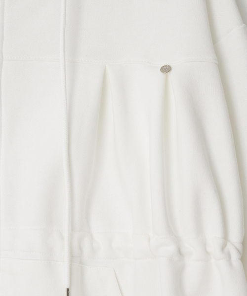 RONRON(ロンロン)の「PENDANT SHIRRING HOODIE ZIP UP WHITE(パーカー・レディース・その他・FREE)」の6枚目の写真