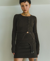 lit | Asymmetry Rib Knit Cardigan(ニット/セーター)
