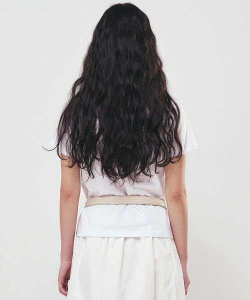 NICK&NICOLE(ニックアンドニコール)の「BUTTERFLY NICOLE LABEL SLIM TOP_WHITE YELLOW(Tシャツ/カットソー・レディース・その他・FREE)」の3枚目の写真