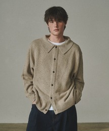 Elanque（エランク）の「Collared knit cardigan / 襟付きニットカーディガン（カーディガン/ボレロ）」