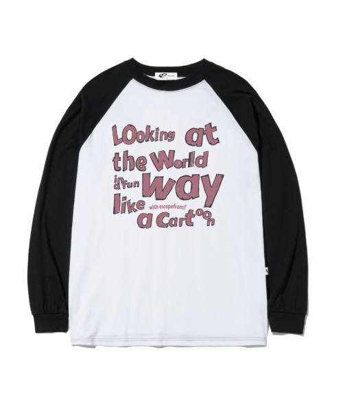 ESCAPEFROM（エスケープフロム）の「ライクカートゥーンプリントロングスリーブブラック（Tシャツ/カットソー・レディース・その他・MEDIUM/LARGE/SMALL）」の2枚目の写真