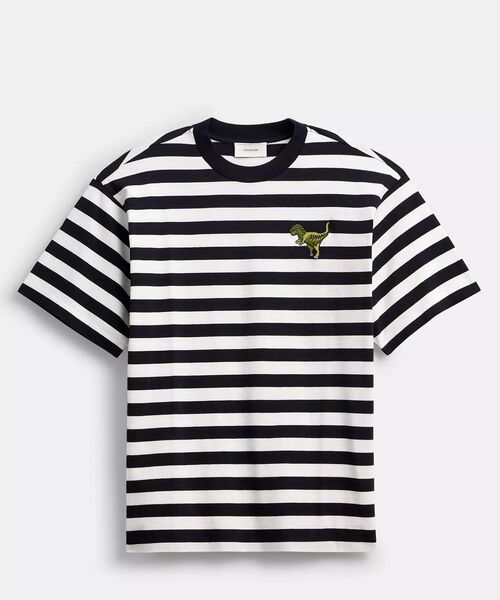 COACH（コーチ）の「ストライプ レキシー リラックスド Tシャツ（Tシャツ/カットソー・メンズ・ブルー系その他・XX-SMALL/X-LARGE/SMALL/MEDIUM/LARGE/X-SMALL）」の5枚目の写真