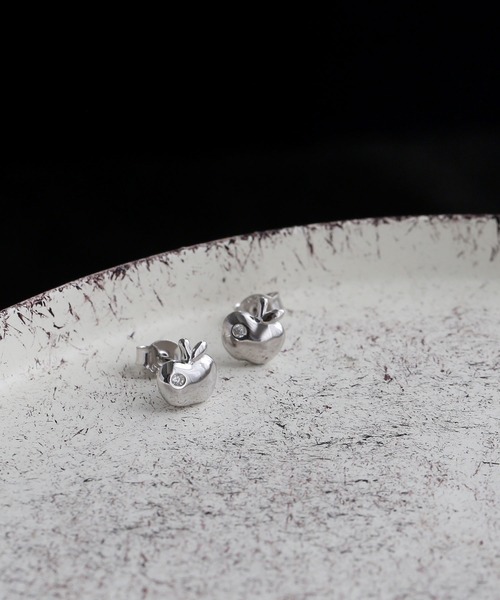 silver925]ミニりんごピアス〈金属アレルギー対応〉（ピアス（両耳用