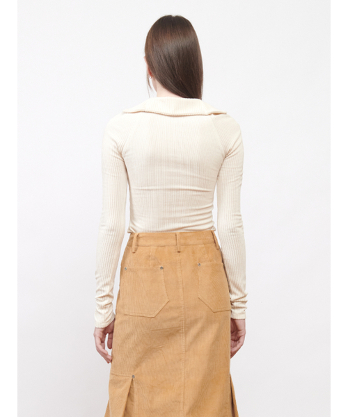 Kijun(キジュン)の「Corduroy Half Zip-Up Top Ivory(その他トップス・レディース・その他・MEDIUM/SMALL)」の3枚目の写真
