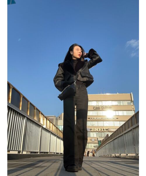 MUSINSA STANDARD WOMAN（ムシンサスタンダードウーマン）の「ウィメンズテンセルスリムタートルネックTシャツ[ブラック]（Tシャツ/カットソー・レディース・その他・SMALL/MEDIUM/LARGE/X-LARGE/X-SMALL）」の12枚目の写真