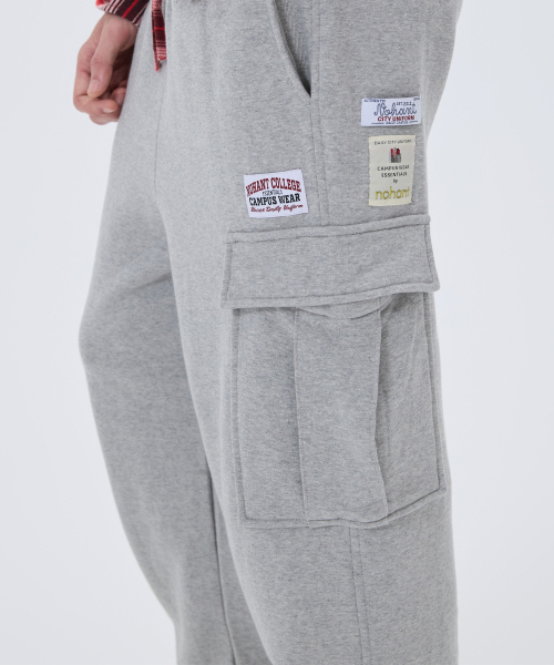 NOHANT（ノアン）の「SWEAT UTILITY CARGO PANTS GRAY（スウェットパンツ・メンズ・グレー・SMALL/MEDIUM/LARGE）」の3枚目の写真