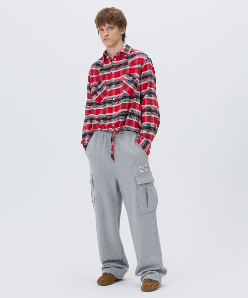 NOHANT（ノアン）の「SWEAT UTILITY CARGO PANTS GRAY（スウェットパンツ・メンズ・グレー・SMALL/MEDIUM/LARGE）」の4枚目の写真
