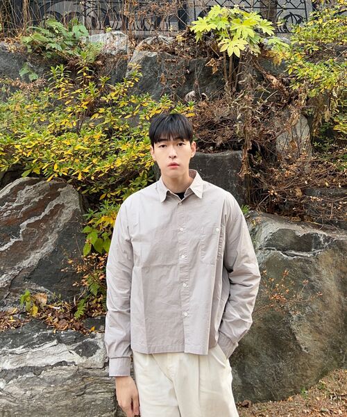 XERO（ゼロ）の「クロップロールアップコットンシャツ[ベージュ]（シャツ/ブラウス・レディース・その他・MEDIUM/LARGE）」の2枚目の写真