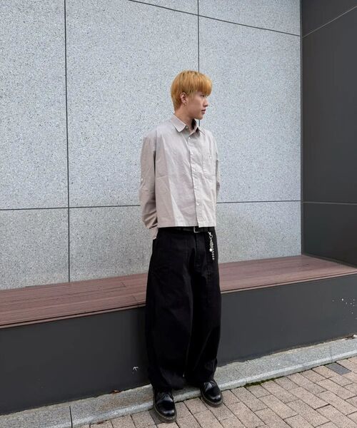 XERO（ゼロ）の「クロップロールアップコットンシャツ[ベージュ]（シャツ/ブラウス・レディース・その他・MEDIUM/LARGE）」の5枚目の写真