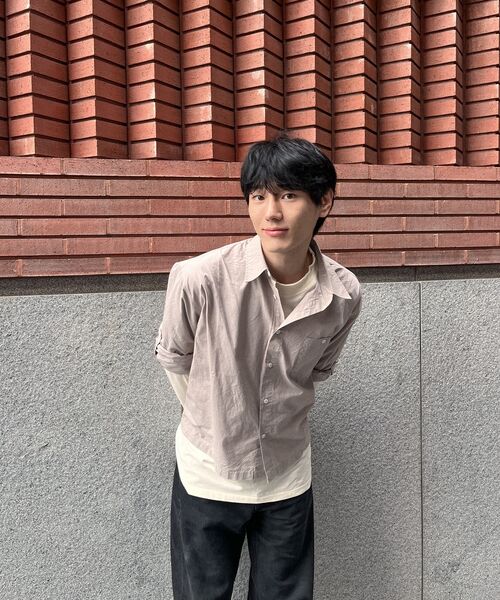 XERO（ゼロ）の「クロップロールアップコットンシャツ[ベージュ]（シャツ/ブラウス・レディース・その他・MEDIUM/LARGE）」の4枚目の写真
