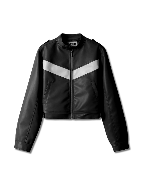 AVANDRESS（アバンドレス ）の「V Vegan Leather Short Jacket BLACK（ライダースジャケット・レディース・ブラック・SMALL/MEDIUM）」の3枚目の写真