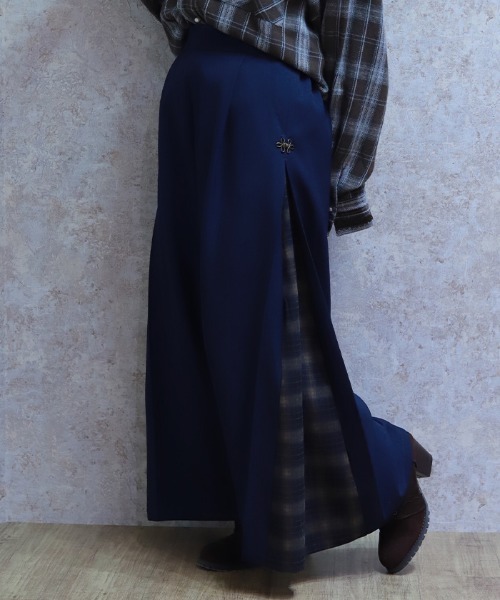 チェック切替ワイドパンツ（その他パンツ）｜axes femme（アクシーズ