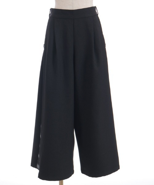 axes femme(アクシーズファム)の「チェック切替ワイドパンツ(その他パンツ・レディース・ネイビー/ダークブラウン/ブラック・FREE)」の9枚目の写真