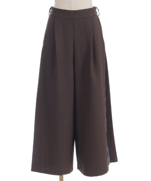 axes femme(アクシーズファム)の「チェック切替ワイドパンツ(その他パンツ・レディース・ネイビー/ダークブラウン/ブラック・FREE)」の15枚目の写真