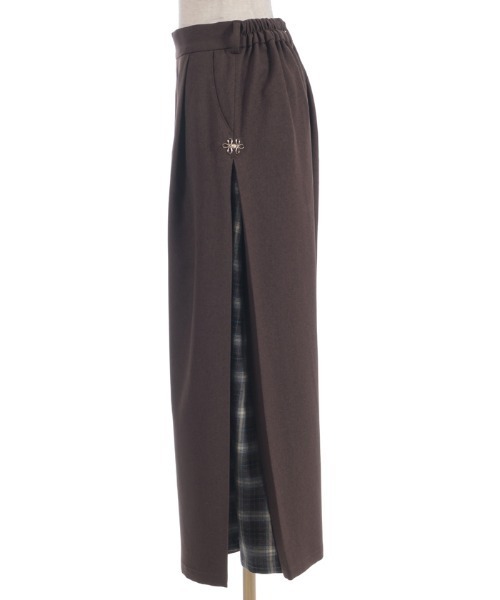 axes femme(アクシーズファム)の「チェック切替ワイドパンツ(その他パンツ・レディース・ネイビー/ダークブラウン/ブラック・FREE)」の16枚目の写真